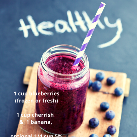 Bleuberry Banana smoothie ingredients